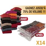 Lot de 14 sacs vide d'air - Rangement sous vide