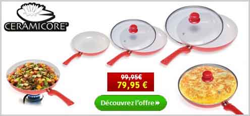 Poêles en ceramique CERAMICORE - Set de 5pcs