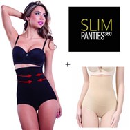 Slim Panties 360 Noir + Beige